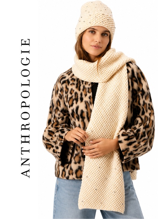 Anthropologie Accessories - Anthropologie Rhinestone Waffle Knit Scarf